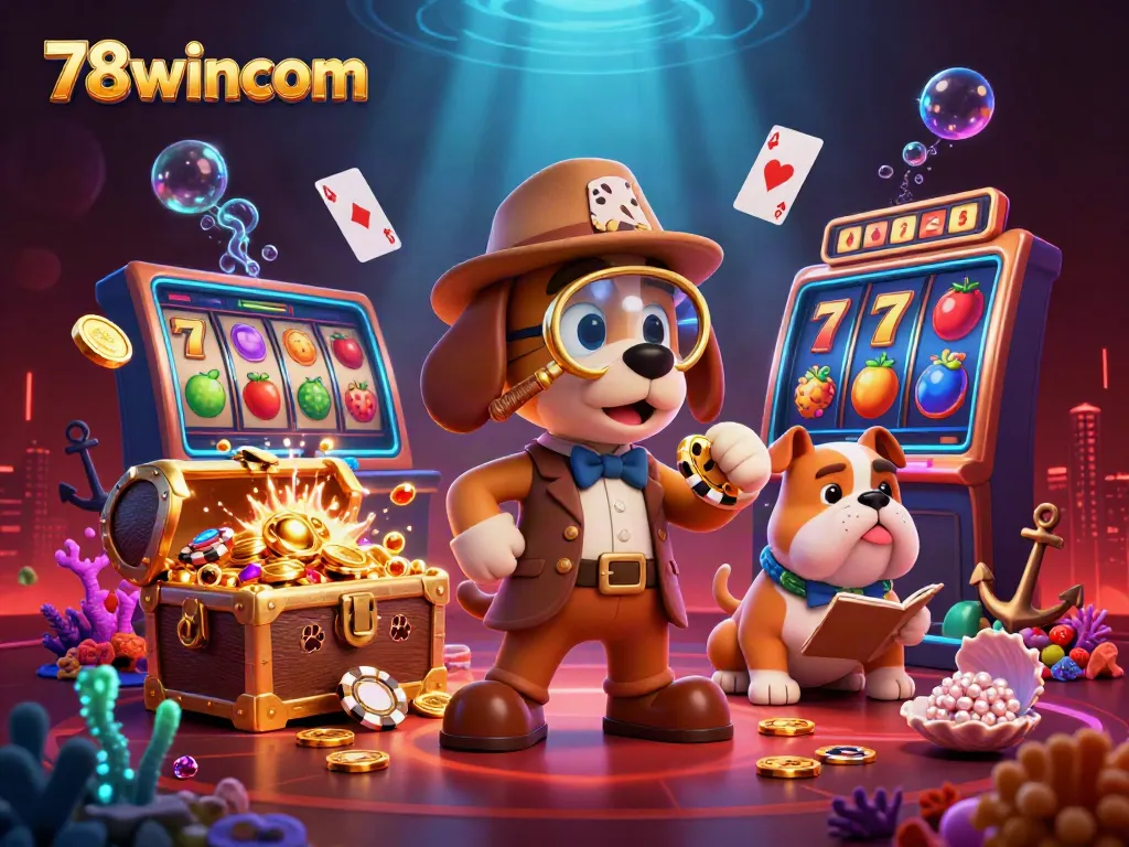 Engage with 78wincom as a detective cartoon examines an intriguing poker chip