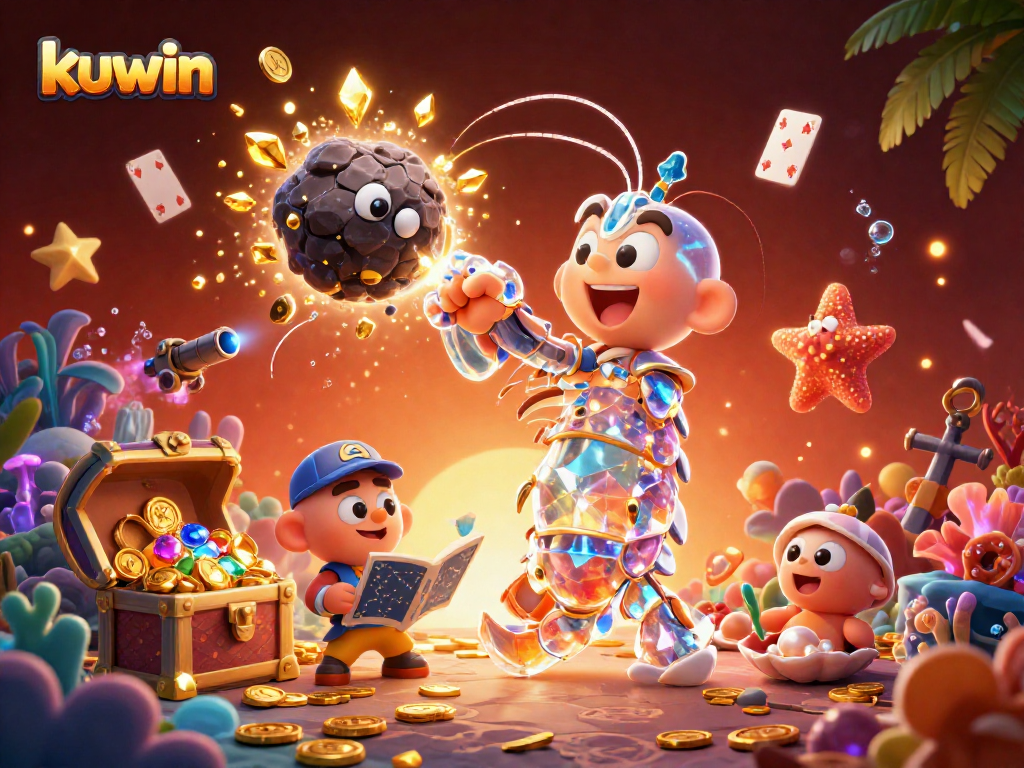 Engage with kuwin's thrilling underwater casino adventure, featuring gem-exploding action and vibrant colors.