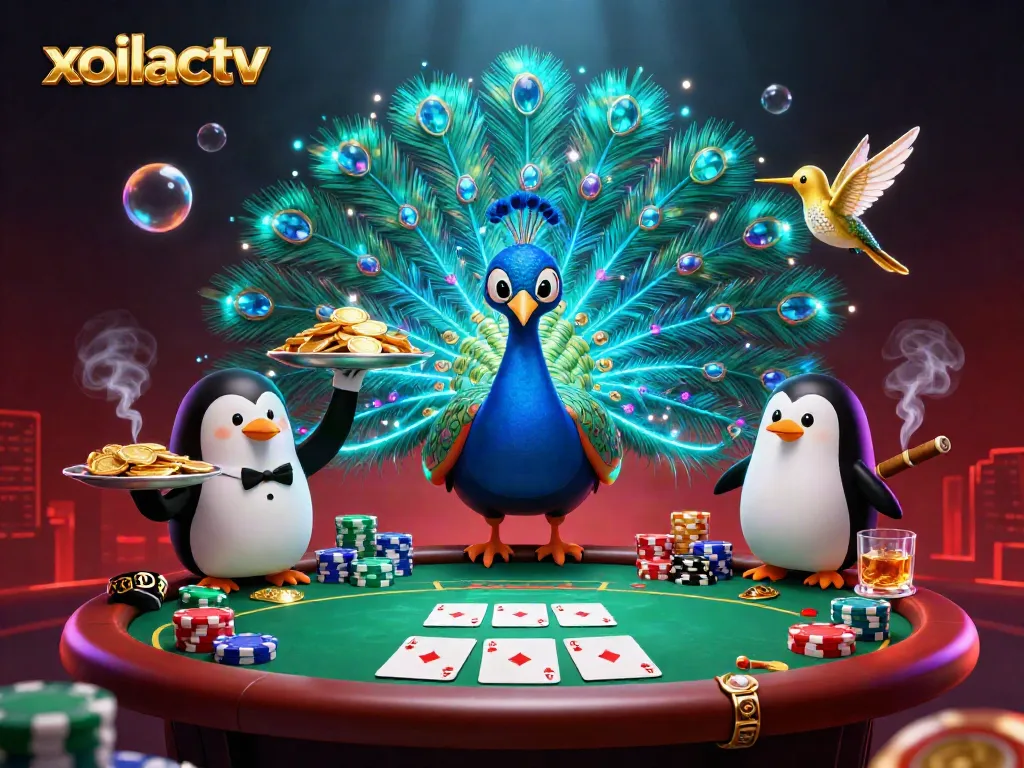 Experience engaging gambling action with xoilactv featuring colorful poker chips and vibrant characters.