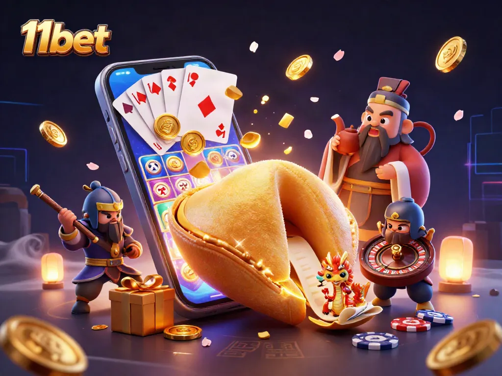 Experience thrilling gameplay with 11bet's vibrant slots, fortune cookie magic, and dynamic gaming elements.