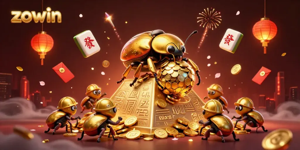 Experience exhilarating gameplay at ZOWIN with vibrant casino-themed 3D illustration featuring dynamic characters and symbols.