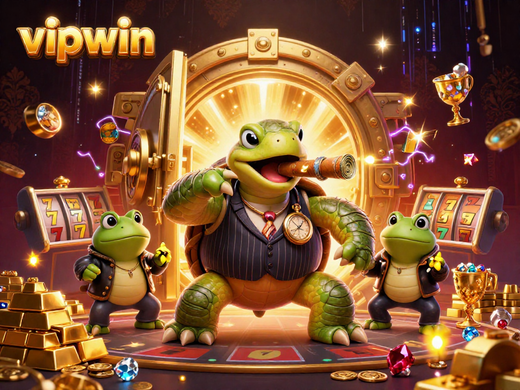 Engage in the excitement of vipwin with vibrant casino elements and rich 3D characters.