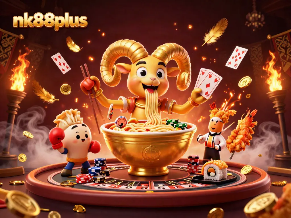 Experience immersive gaming action with nk88plus featuring lively characters and casino elements.