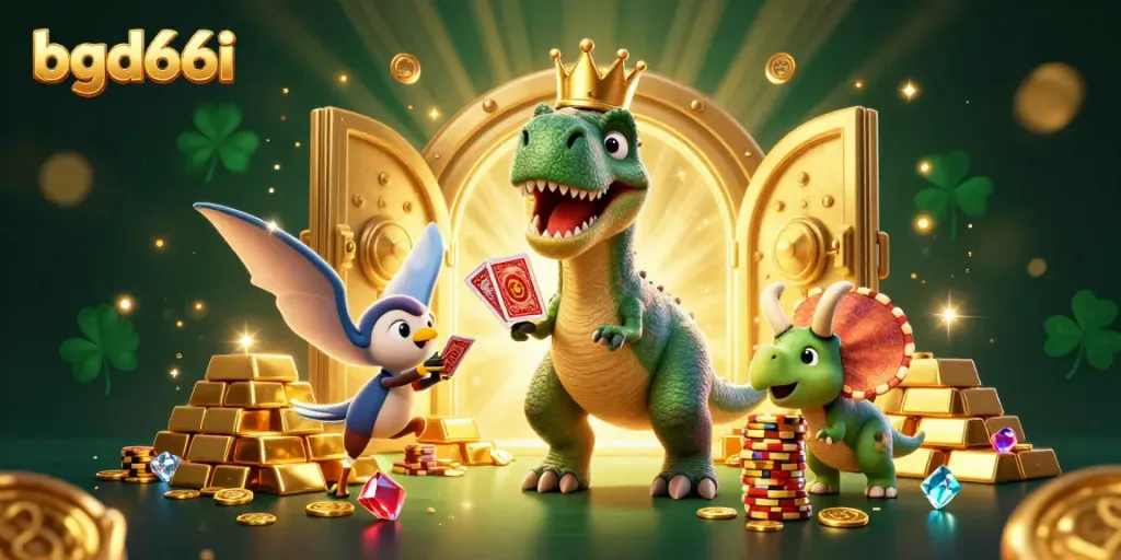 Experience exciting gaming with bgd66i's vibrant 3D casino adventure featuring friendly characters.